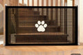 Paw print retractable frame across stairs