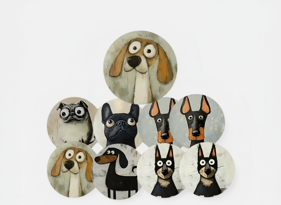 Cute dog coasters